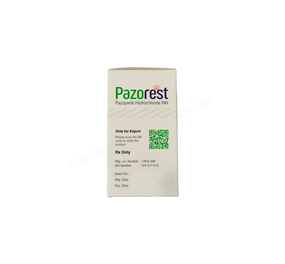 Pazorest- Родовое Пазопаниб- Everest Pharma