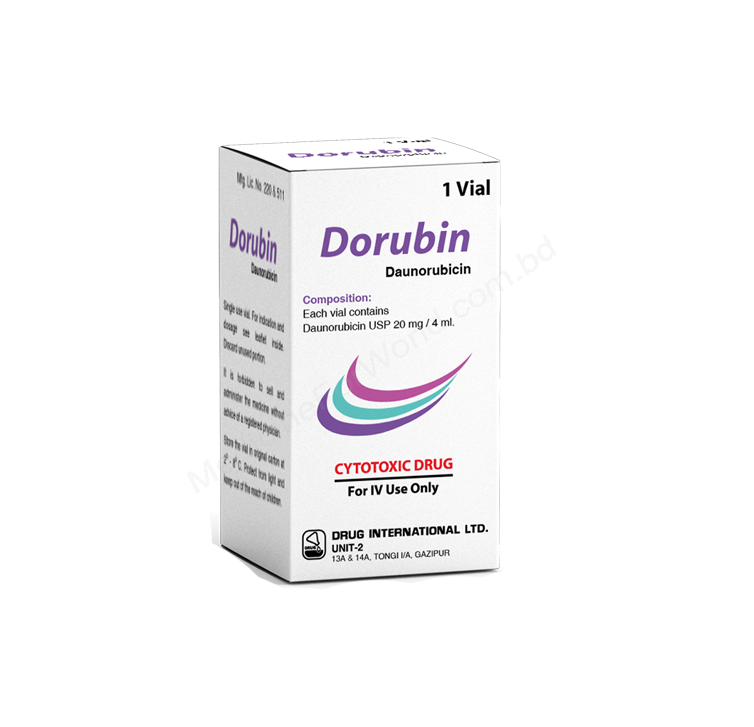 Dorubin- Родовое Daunorubicin Hydrochloride- Drug International Pharma