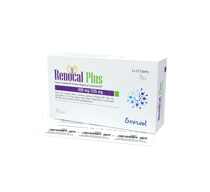 RENOCAL PLUS- Родовое Calcium Acetate + Heavy Magnesium Carbonate- Everest Pharma